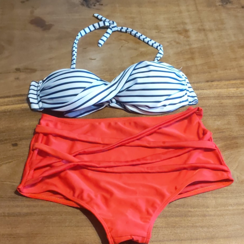 Retro high waist swimsuit